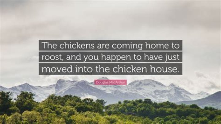 Are coming home to roost?