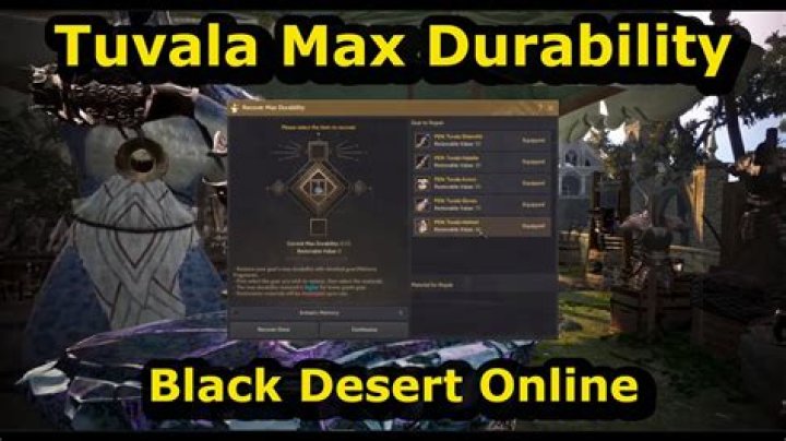 Black desert online how to recover max durability