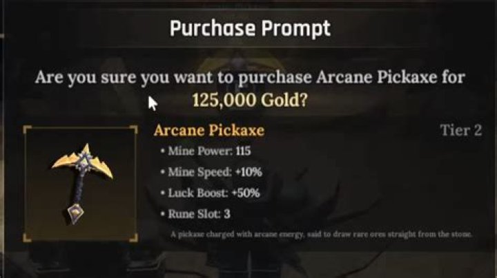 Black desert where to buy pickaxe