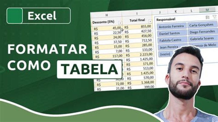 Como criar uma tabela de dados no Excel?