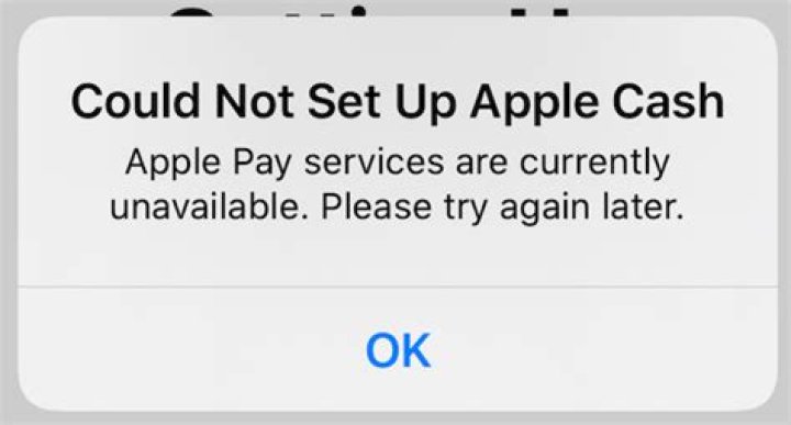 Could not set up apple cash?