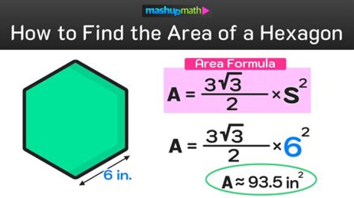 For area of a regular hexagon?