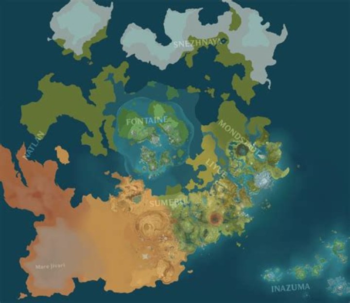 How big is genshin impact map