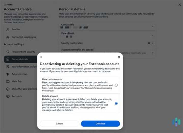 How can I delete my Airtel payment account?