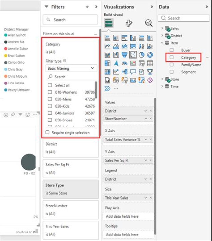 How do I add a drop down filter in power bi?