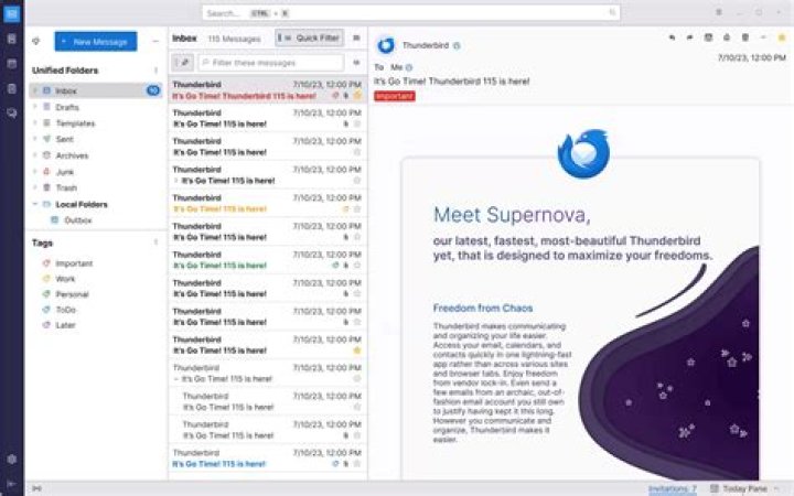 How do I compact my inbox in Thunderbird?