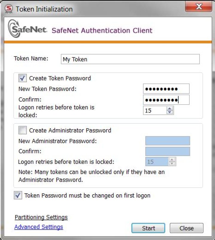 How do I reset my SafeNet Token password?