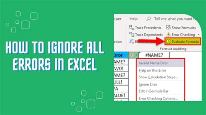 How do I select all errors in Excel?