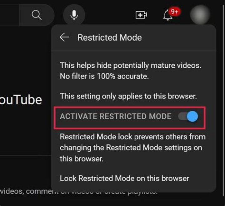 How do you get the restricted mode off of YouTube?