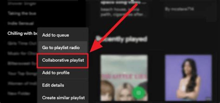 How do you make a collaborative playlist on Spotify for one person?