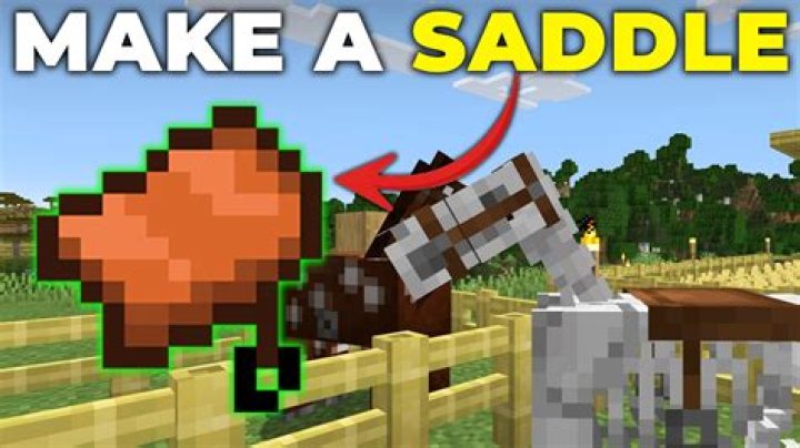 How do you make a saddle in minecraft survival