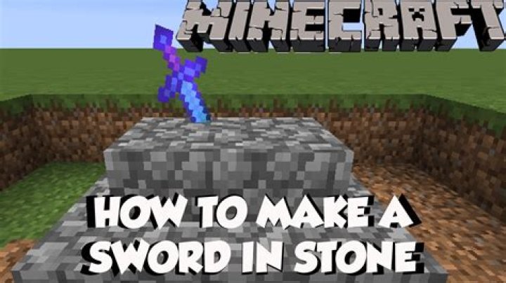 How do you make a stone sword in minecraft