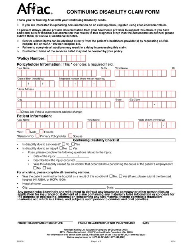 How long does it take Aflac to process a disability claim?