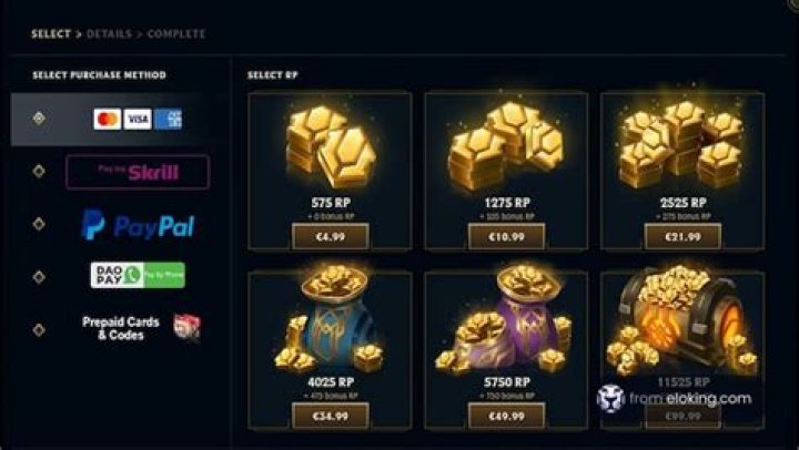 How to buy league of legends rp