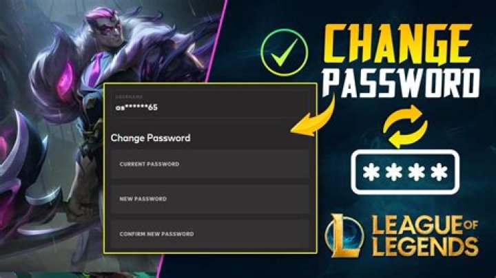 How to change my league of legends password