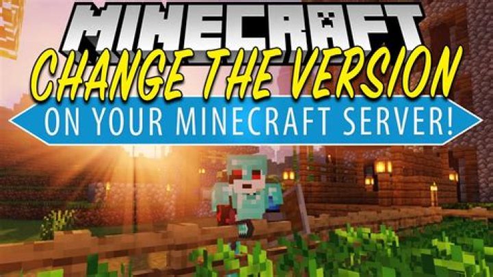 How to change the version of your minecraft server