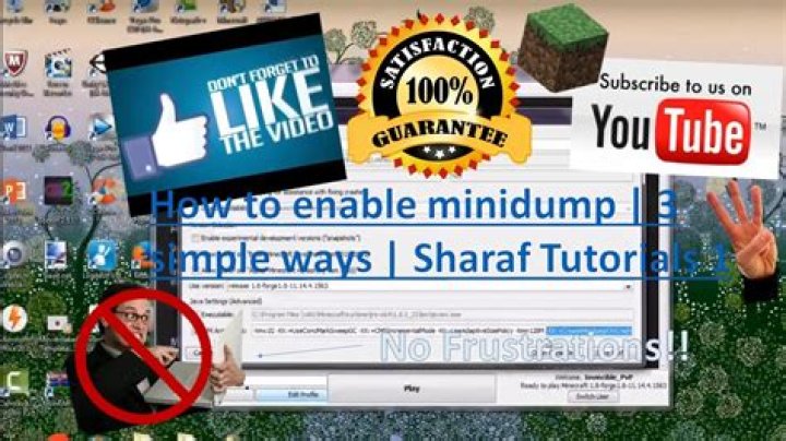 How to enable minidumps on windows 10 for minecraft