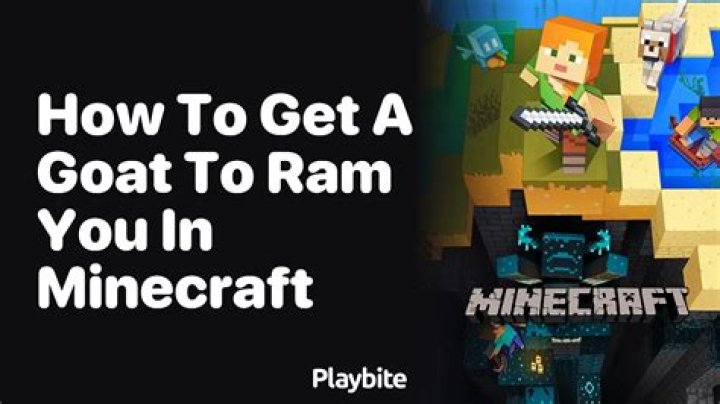 How to get a goat to ram you in minecraft