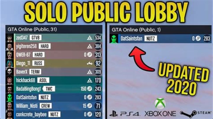 How to get solo lobby gta 5 xbox one