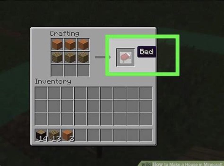 How to make a bed in minecraft without wool