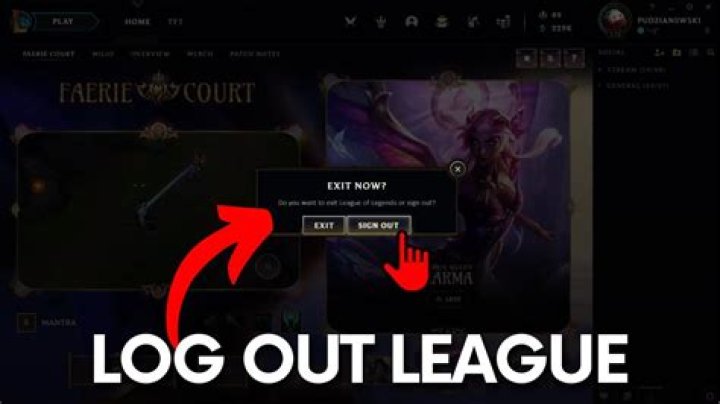 How to sign out league of legends