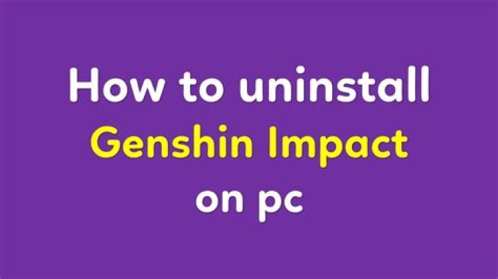 How to uninstall genshin impact on pc