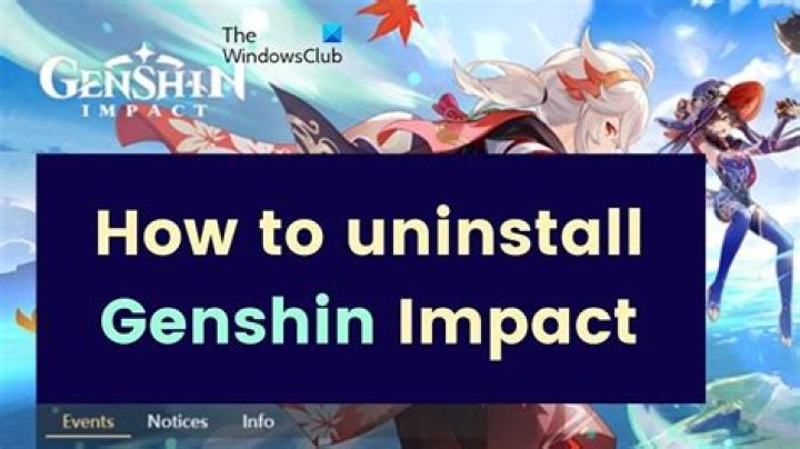 How to uninstall genshin impact