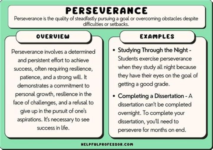 Is perseverance a personality trait?