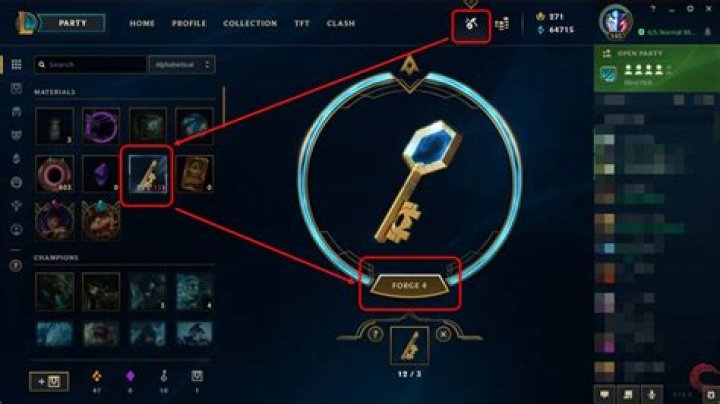 League of legends how to get key fragments