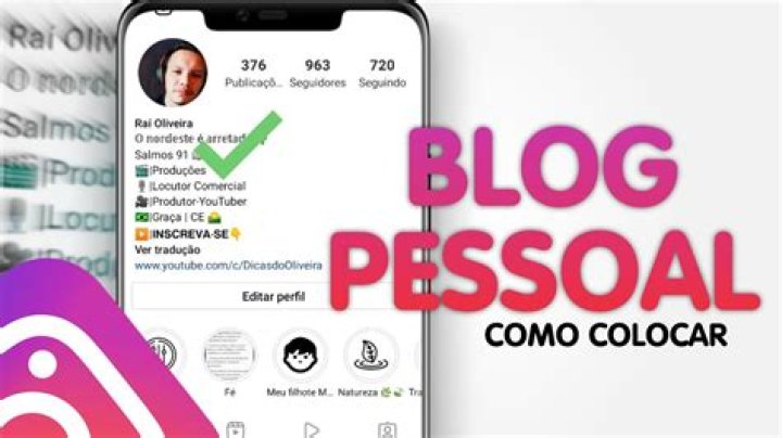 O que significa blog pessoal no Instagram?