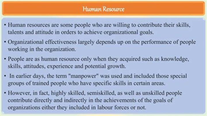 What is unskilled human resources?