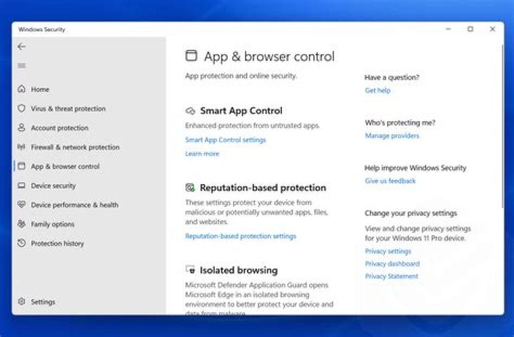 What is Windows app and browser control?