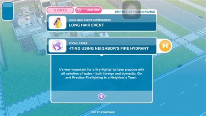 Where do you find a neighbor's fire hydrant in Sims Freeplay?