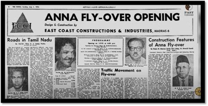 Who built Anna flyover?