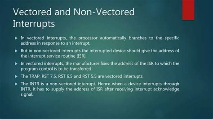 Why use vectored interrupt?